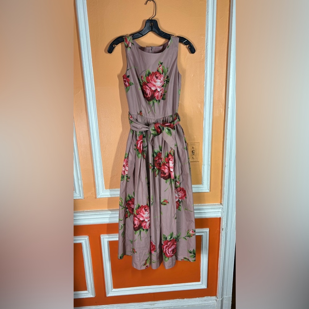 DOLCE&GABBANA
Floral belted cotton midi dress